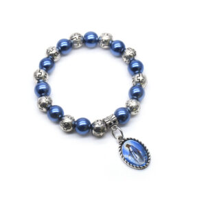 Wholesale Cross Blue Pearl Sapphire Bracelet