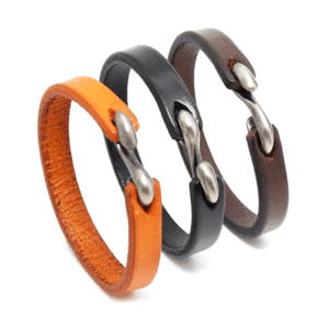 Wholesale S Buckle Leather Bracelets