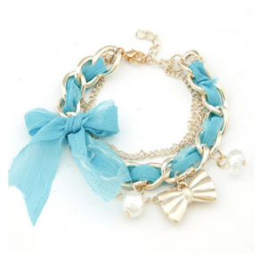 Wholesale Bow Knot Pearl Alloy Bracelet