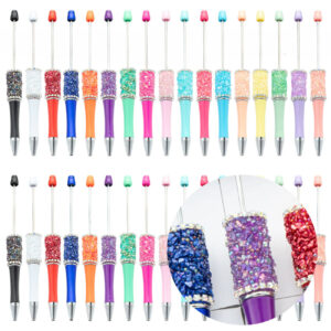 Wholesale Beadable Pen Irregular Gravel Rhinestones DIY Pens