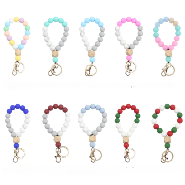 Wholesale Color Silicone Wrist Key Chains