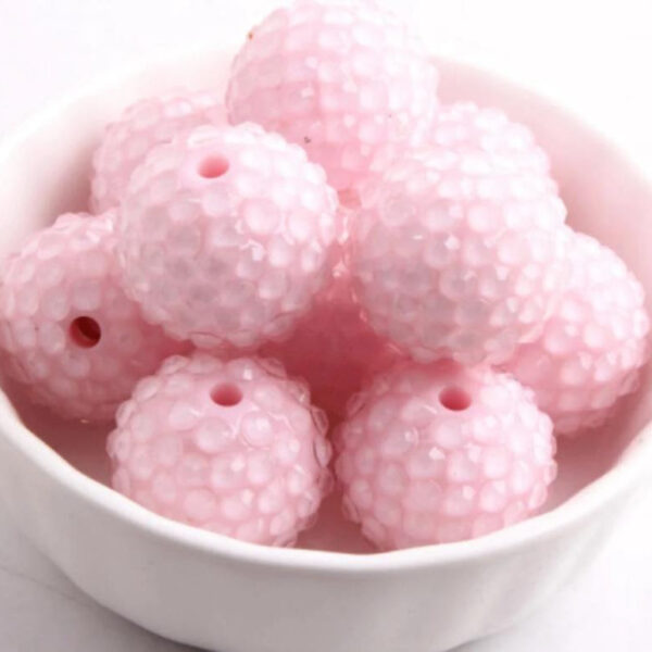 Wholesale 20MM Light Pink Diamond Beads