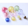 Wholesale Colored Glass Bubble Cover Diy Double Hole Jewelry Accessories Beads