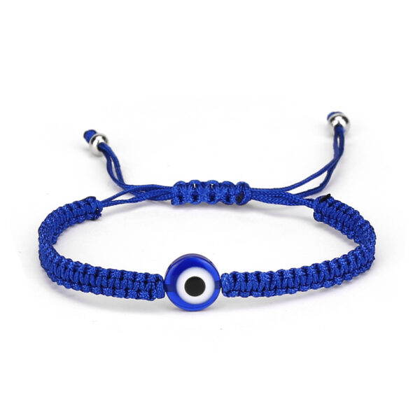 Wholesale Evil Eye Hand Palm Blue Eyes Red Rope Braid Adjustable Alloy Bracelet