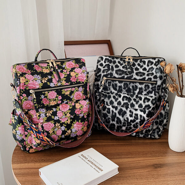 20079229840_1495844422 Wholesale PU Leopard Backpack