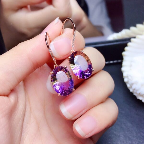 Wholesale Brilliant Ametrine Copper Earrings