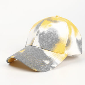 Horsetail tie-dye-yellow gray / Adjustable