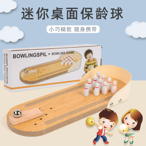 Wholesale of Early Childhood Education Wooden Mini Version Bowling Children's Puzzle Toys