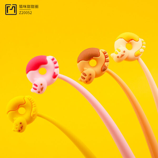 20215730714_554438074 Wholesale Silicone Cat Donut Gel Pen