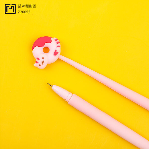 20215733683_554438074 Wholesale Silicone Cat Donut Gel Pen