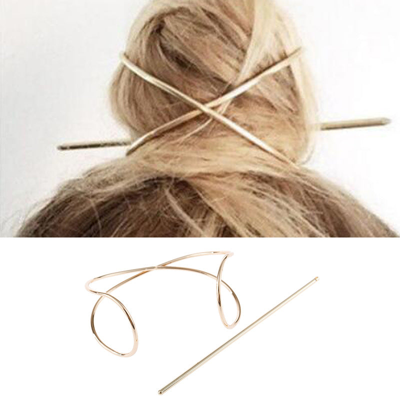 Wholesale Irregular Curved Iron Hairpin Ball Head Metal Hair Aessories