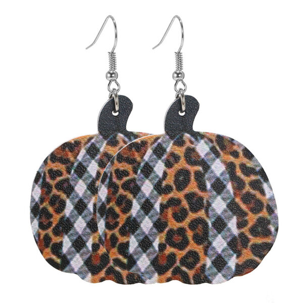 20226661336_769929520 Wholesale Thanksgiving Pumpkin Turkey Festival Skin Maple Leaf PU Earrings