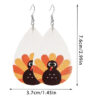 20226697148_769929520 Wholesale Thanksgiving Pumpkin Turkey Festival Skin Maple Leaf PU Earrings