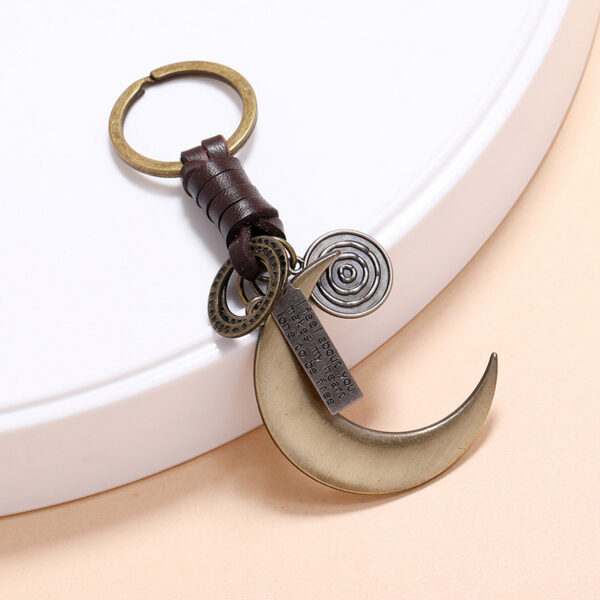 20344093752_2118088041 Wholesale Alloy Crescent Pendant Creative Key Chain