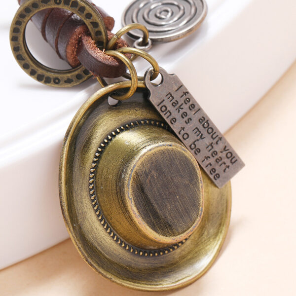 Wholesale Leather Alloy Cowboy Hat Creative Key Chain