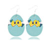 Wholesale Easter Teardrop Leather Earrings