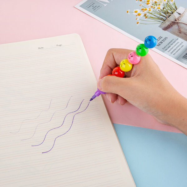 Wholesale Plastic Candied Haws 7 Color Crayon Graffiti Pen