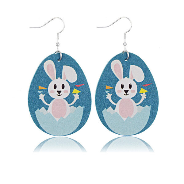 Wholesale Easter Teardrop Leather Earrings