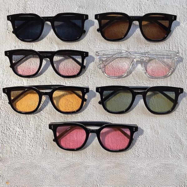 Wholesale Gradient Color Square Frame PC Sunglasses