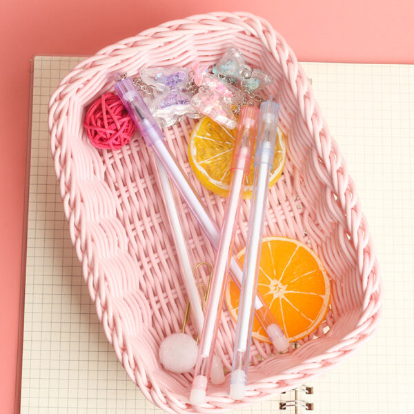 Wholesale Plastic Sequin Butterfly Pendant Gel Pen