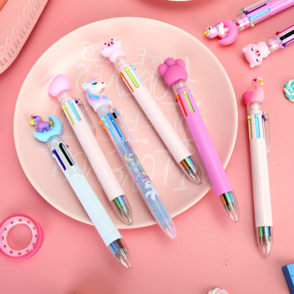 20526690136_25018123 Wholesale Plastic Cartoon Pig Colorful Ballpoint Pen