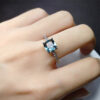 Wholesale Colored Gemstone Moissanite Alloy Rings