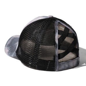 Star Ponytail Cap-Black / Adjustable