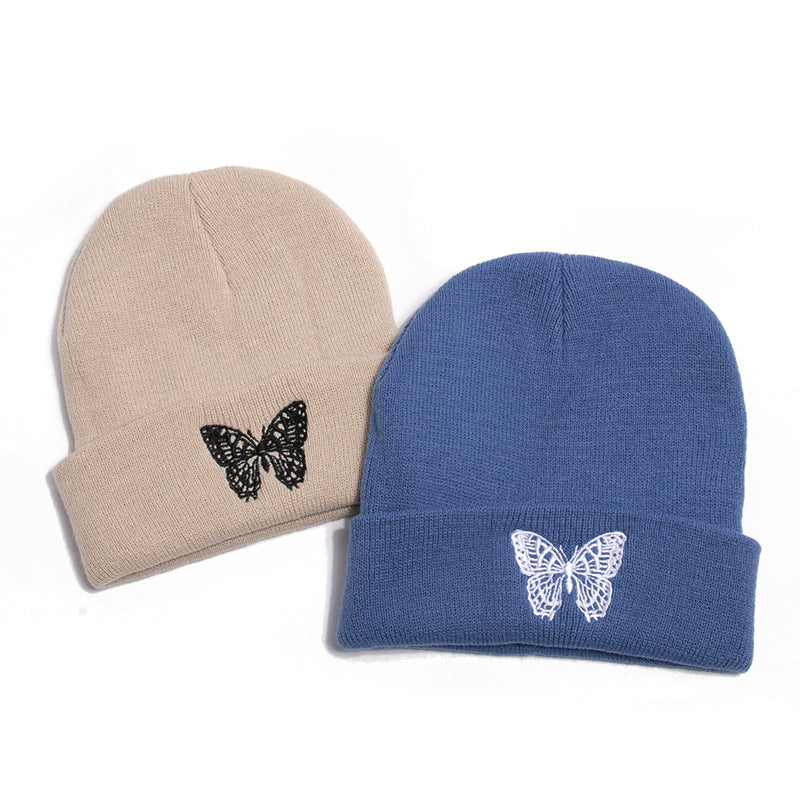 Wholesale Butterfly Printed Wool Knitted Hats