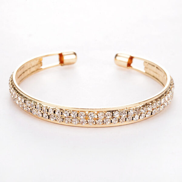 Wholesale Full Diamond Opening Alloy Bracelet