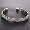 Wholesale Full Diamond Opening Alloy Bracelet