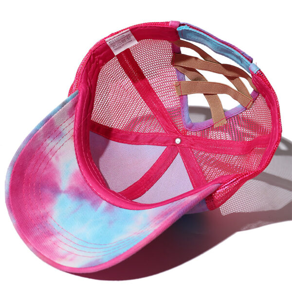 20647579783_1101268015 Wholesale Tie Dye Loop Cross Starry Pattern Ponytail Baseball Cap