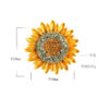 Wholesale Sunflower Diamond Alloy Brooch
