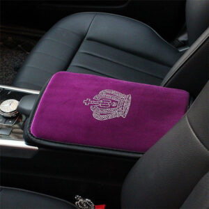 Rhinestone Crown armrest pad [purple velvet]]