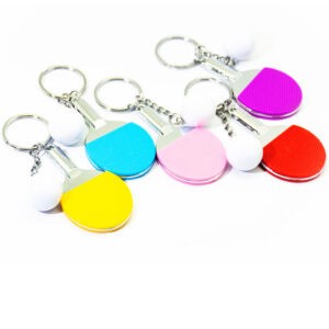 wholesale Metal Mini Real Table Tennis Racket Keychain