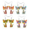 20796539550_577243008 Wholesale 3D Painted Cat Acrylic Earrings