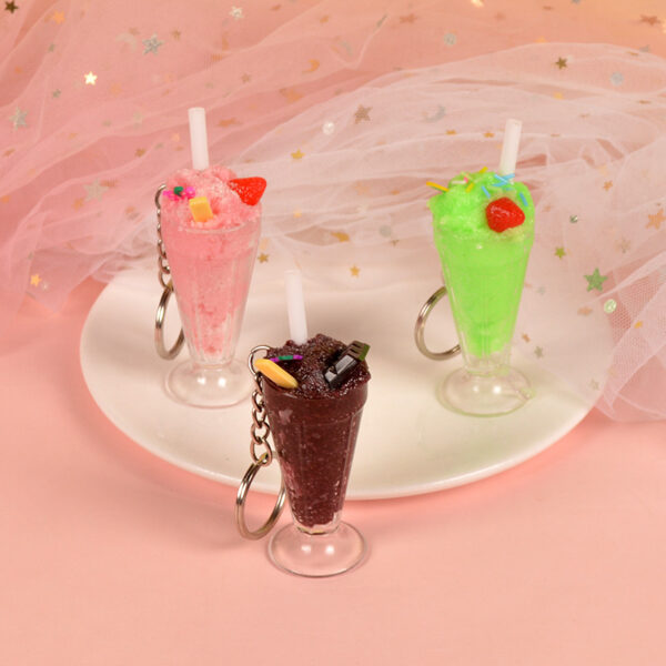 20799469427_339194954 Wholesale Simulation Ice Cream Sundae PVC Keychains