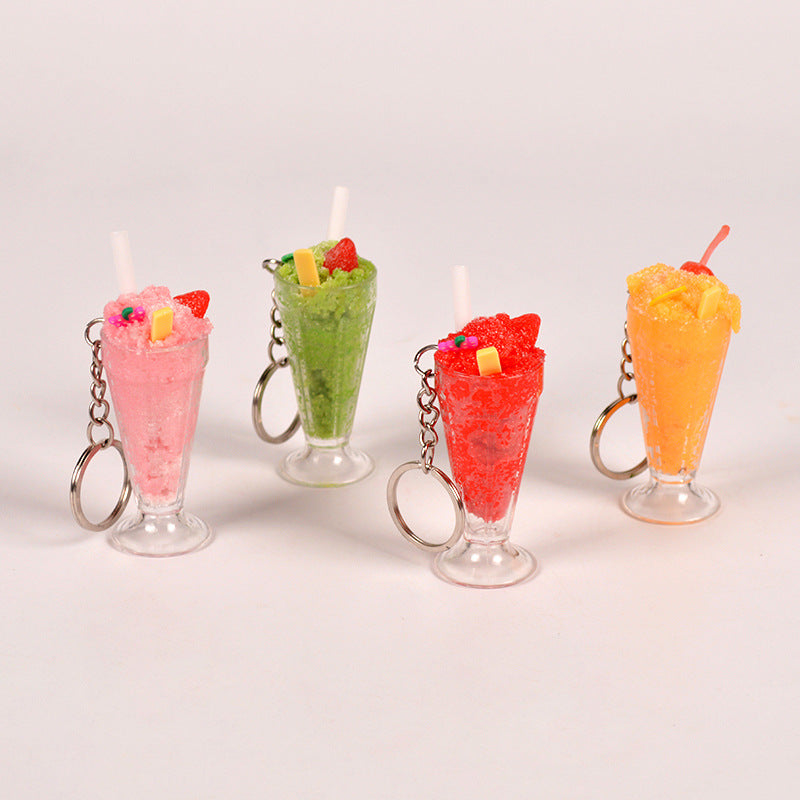 Wholesale Simulation Ice Cream Sundae PVC Keychains