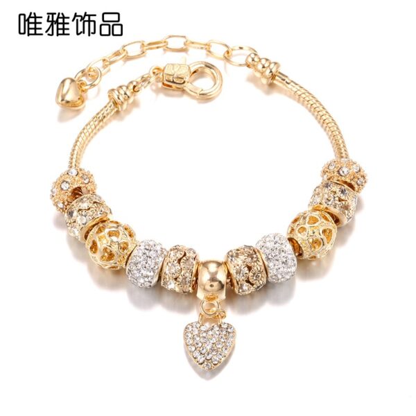 Wholesale DIY Alloy Large Hole Bead Bracelet