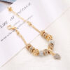 Wholesale DIY Alloy Large Hole Bead Bracelet