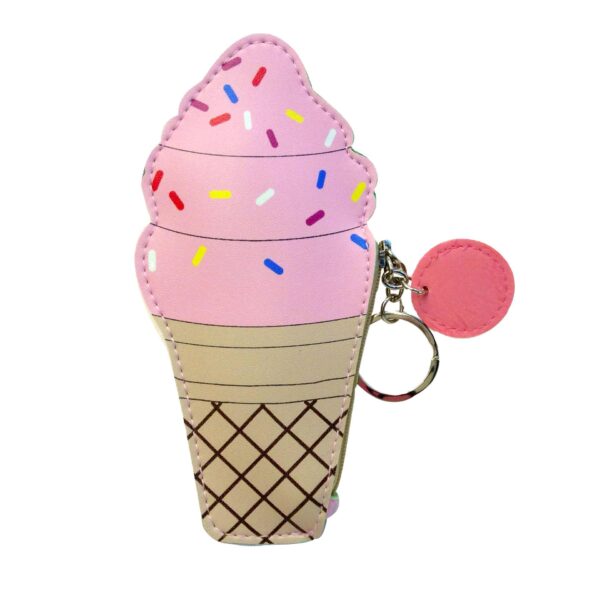 Wholesale PU Cute Beverage Ice Cream Mini Coin Purse Keychain