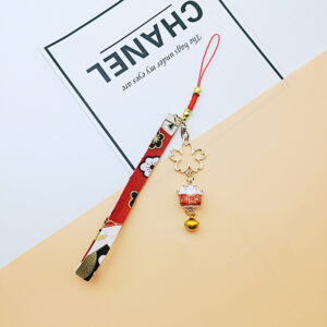 Lucky cat pendant Red / Independent opp bag packaging