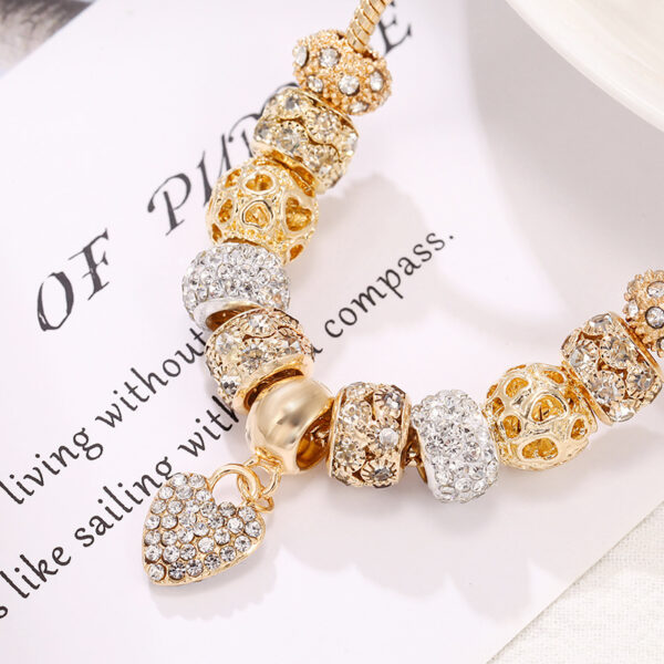 Wholesale DIY Alloy Large Hole Bead Bracelet