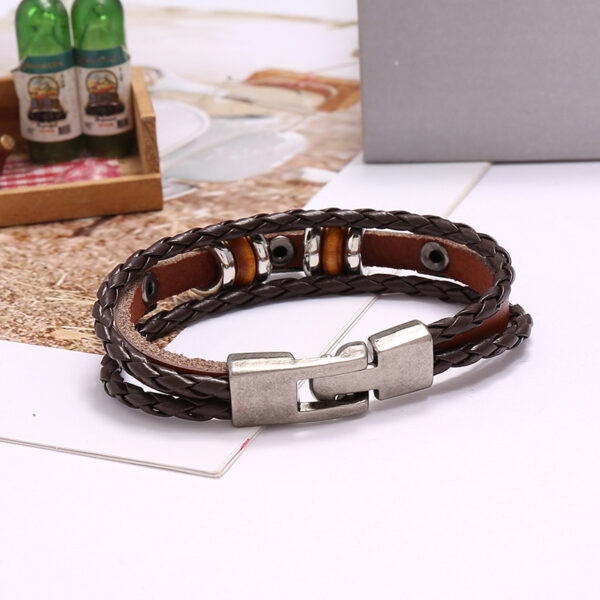 21062839430_2118088041 Wholesale Handmade Beaded Multi-layered Leather Bracelet