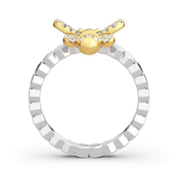 21067762432_1230590162 Wholesale Alloy Cute Bee Studded Diamond Ring