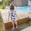 Wholesale Polka Dot Kids Bikini Nylon Swimwear
