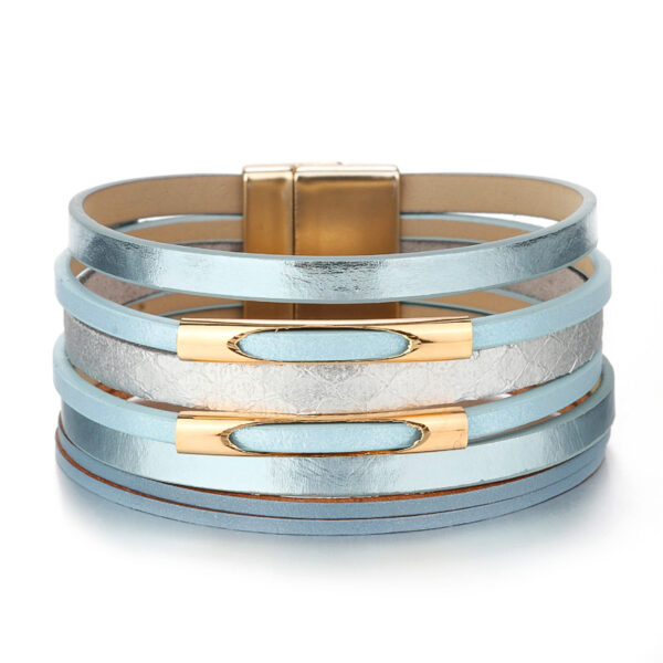Wholesale Multi-layer Hand Woven Magnetic Leather Bracelets