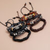 Wholesale Feather Lovers Leather Bracelet Three-Piece Set