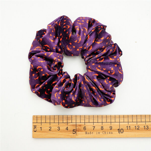 Wholesale of Autumn and Winter New Halloween Women's Flannel Hair Scrunchies