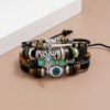 21142679071_2118088041-1 Wholesale Beaded Blue Eyes Leather Bracelet