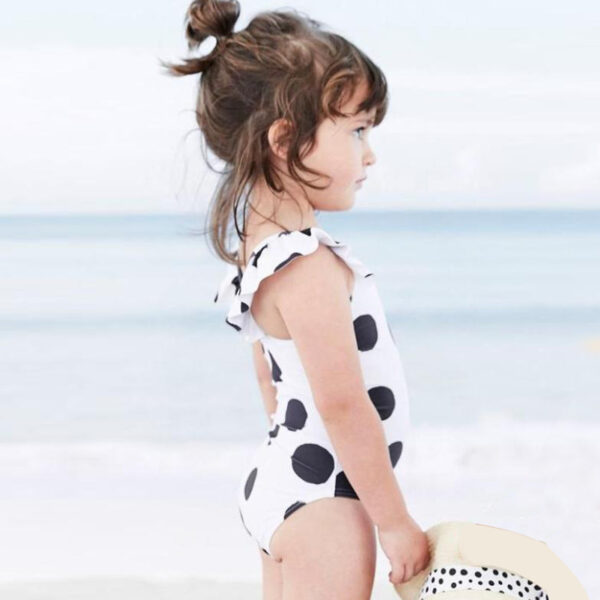 Wholesale Polka Dot Kids Bikini Nylon Swimwear